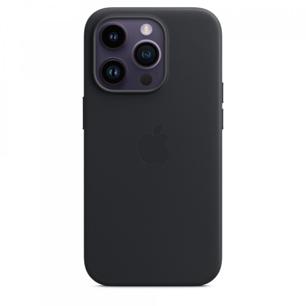 Apple Leder Case iPhone 14 Pro mit MagSafe mitternacht