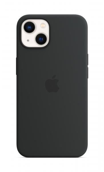 Apple Silikon Case iPhone 13 mit MagSafe mitternacht