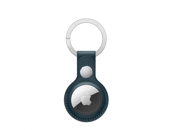 Apple AirTag Schlüsselanhänger aus Leder baltischblau