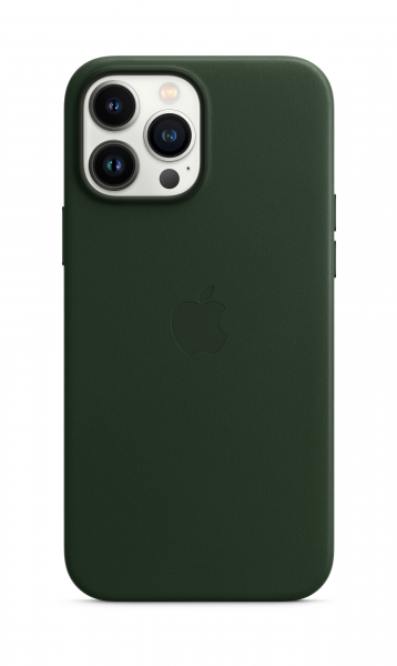 Apple Leder Case iPhone 13 Pro Max mit MagSafe schwarzgrün
