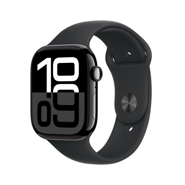 Apple Watch S10 Aluminium Cellular 46mm Diamantschwarz Sportband schwarz M L Apple Watch Series 10 Watch Implement IT