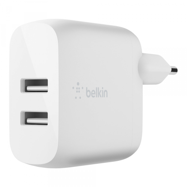 Belkin Boost Charge Dual 24W USB-A Ladegerät - weiß