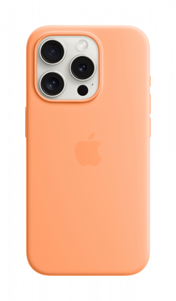 Apple Silikon Case iPhone 15 Pro mit MagSafe (sorbet orange)