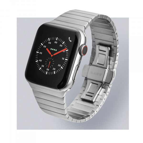  LAUT Links Apple Watch Armband 42 / 44/ 45 mm / 49 mm silber 