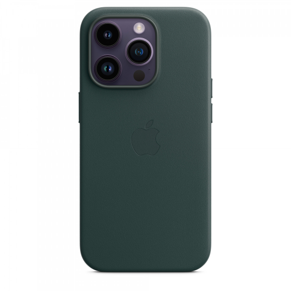 Apple Leder Case iPhone 14 Pro mit MagSafe waldgrün