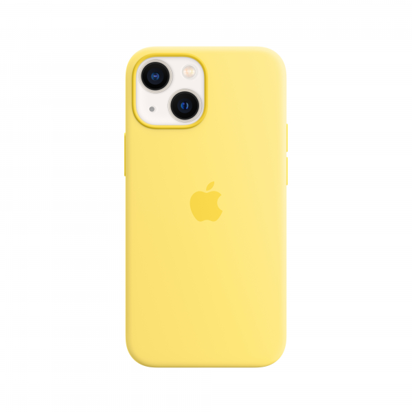 Apple Silikon Case iPhone 13 mini mit MagSafe zitronenschale