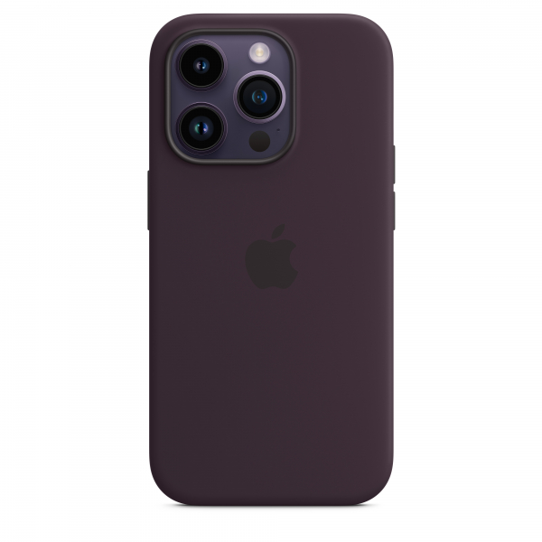 Apple Silikon Case iPhone 14 Pro mit MagSafe holunder