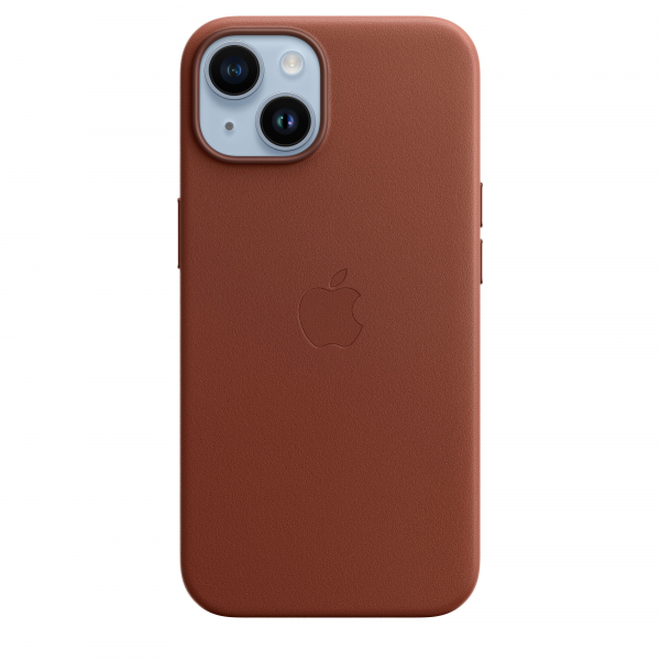 Apple Leder Case iPhone 14 mit MagSafe umbra