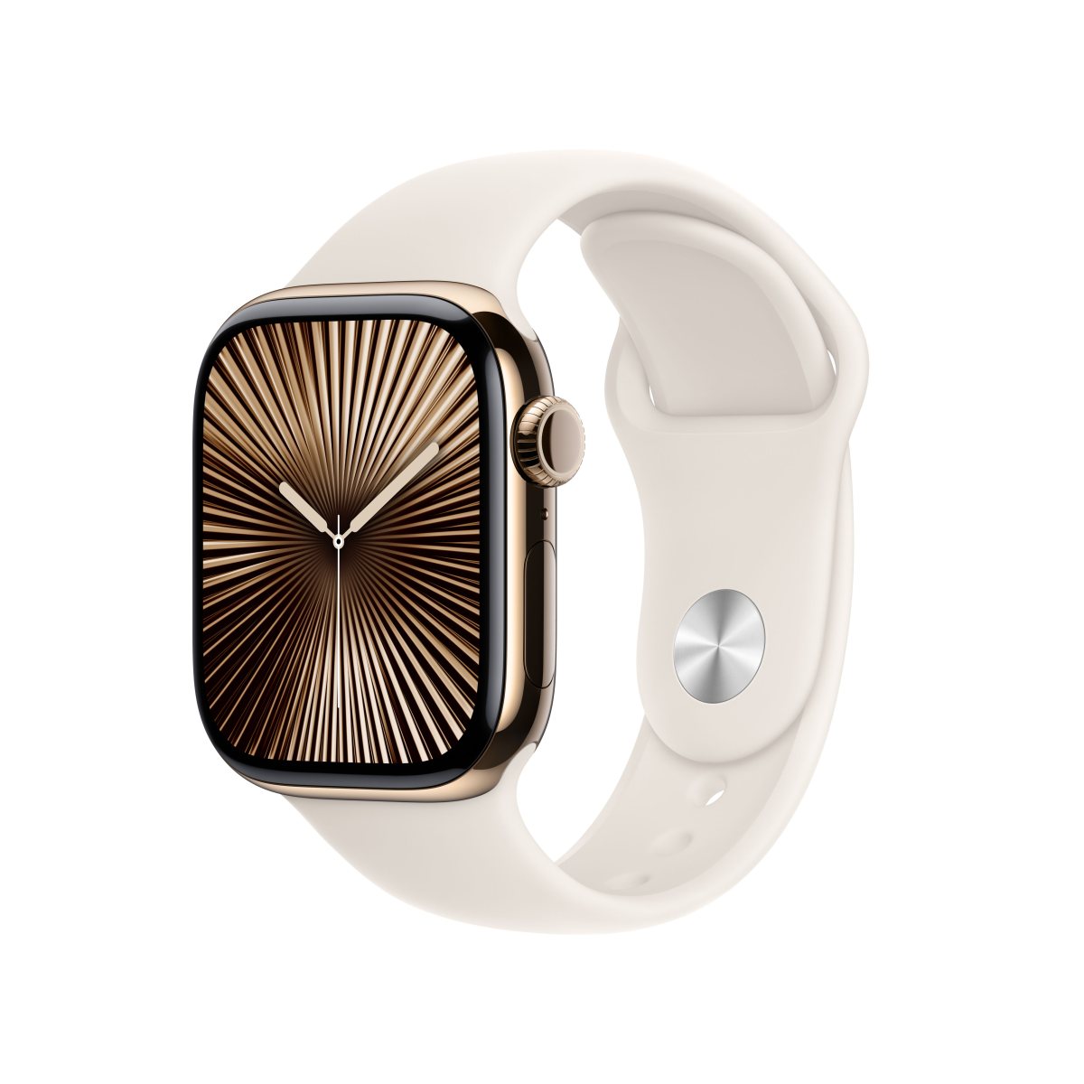 Apple Watch S10 Titan Gold Cellular 42mm Sportarmband polarstern M L Apple Watch Series 10 Watch Implement IT