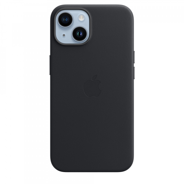 Apple Leder Case iPhone 14 mit MagSafe mitternacht