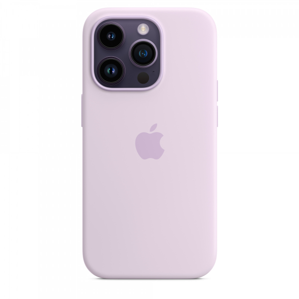 Apple Silikon Case iPhone 14 Pro mit MagSafe flieder
