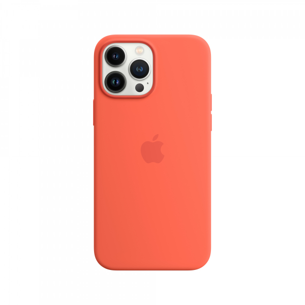 Apple Silikon Case iPhone 13 Pro Max mit MagSafe nektarine