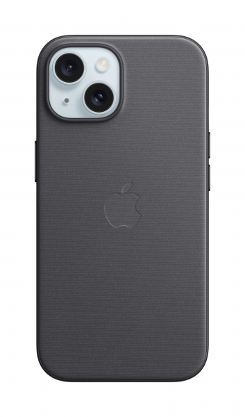 Apple Feingewebe Case iPhone 15 mit MagSafe (schwarz)