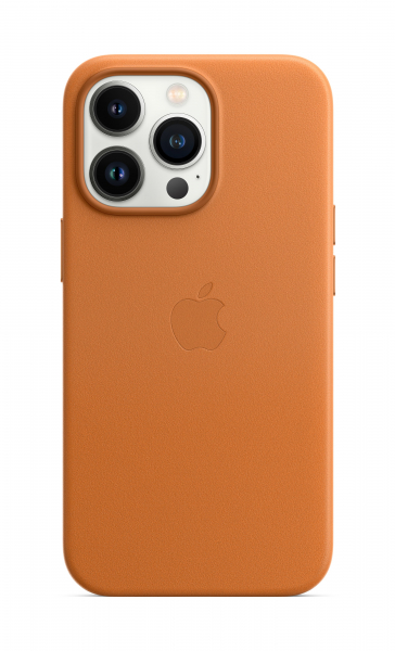 Apple Leder Case iPhone 13 Pro mit MagSafe goldbraun