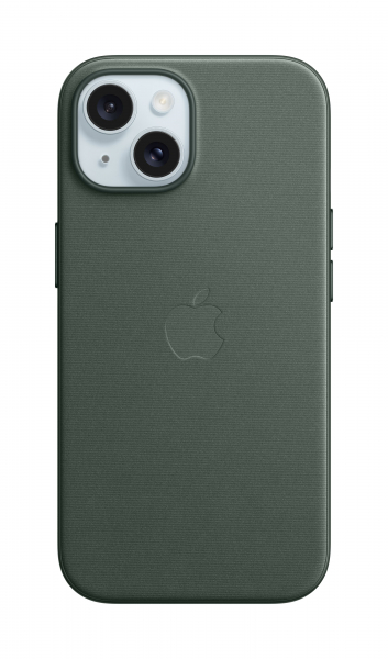 Apple Feingewebe Case iPhone 15 mit MagSafe (immergrün)