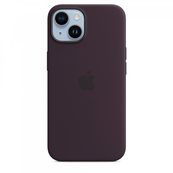 Apple Silikon Case iPhone 14 mit MagSafe holunder