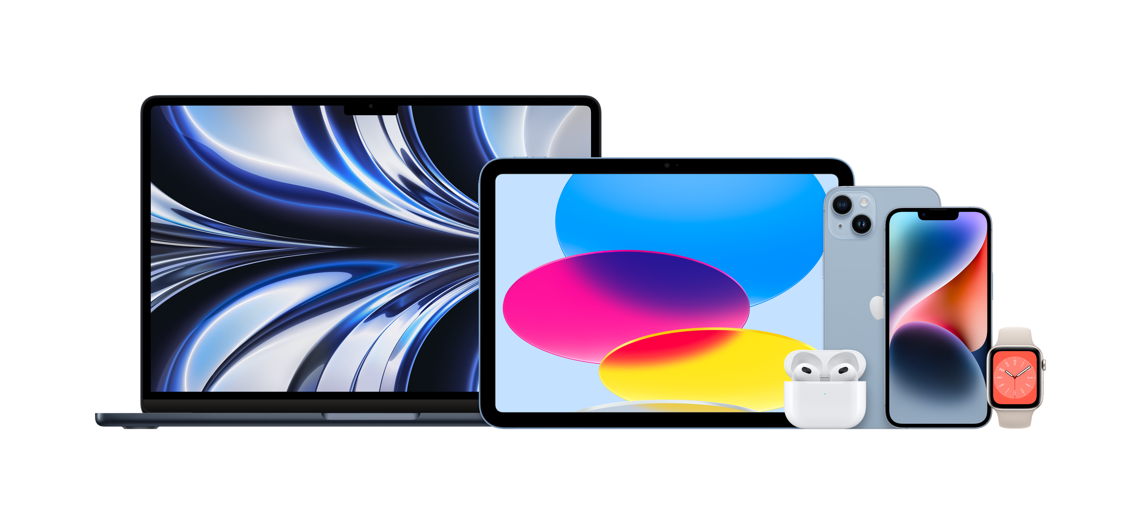Multi-Product_MacBook_Air_M2_chip_iPad_10th-gen_AirPods_3rd-Gen_iPhone_14_Plus_iPhone_14_Apple_Watch_SE_Screen__USEN