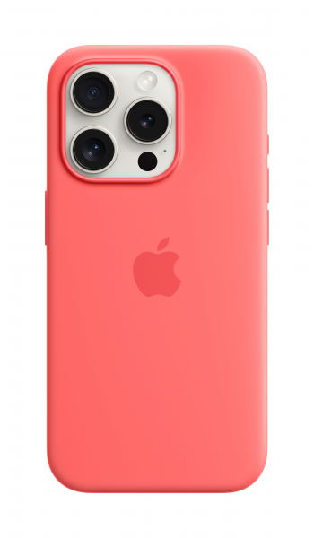Apple Silikon Case iPhone 15 Pro mit MagSafe (guave)