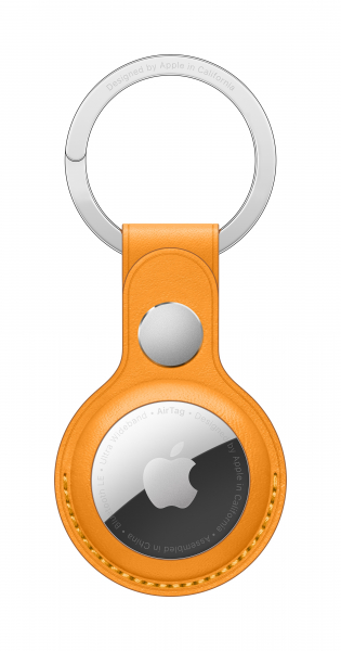 Apple AirTag Schlüsselanhänger aus Leder california Poppy
