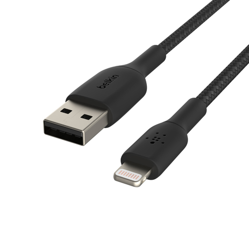 Belkin Boost Charge Geflochtenes Lightning/USB-A-Kabel 1m - schwarz