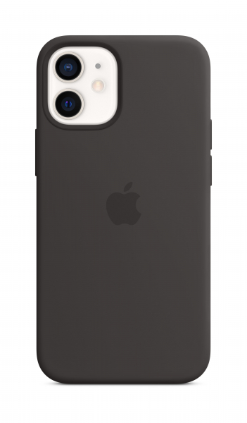 Apple Silikon Case iPhone 12 mini mit MagSafe schwarz