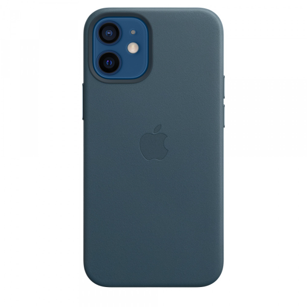 Apple Lederhülle iPhone 12 mini mit MagSafe baltischblau