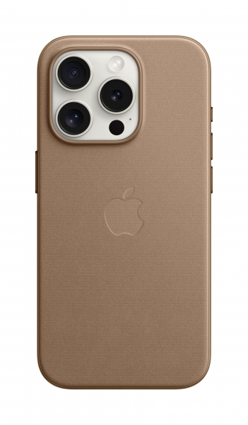 Apple Feingewebe Case iPhone 15 Pro mit MagSafe (taupe)