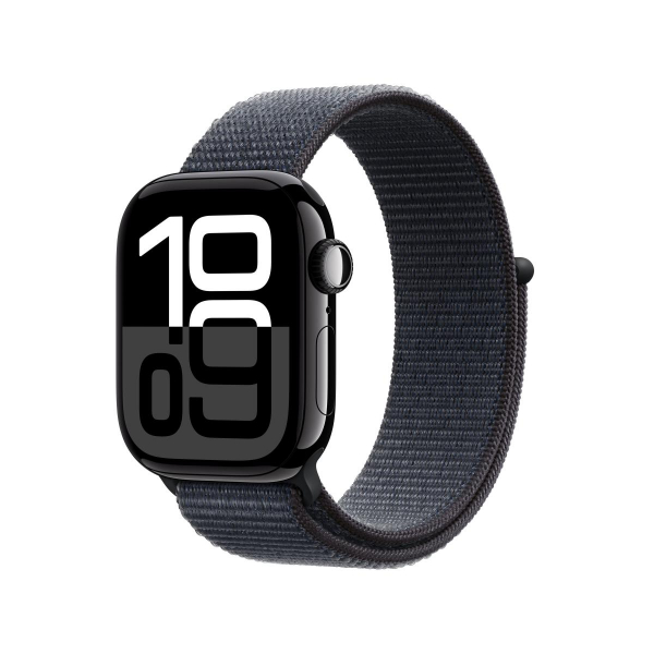 Apple Watch S10 Aluminium Cellular 42mm Diamantschwarz Sport Loop tinte Apple Watch Series 10 Watch Implement IT