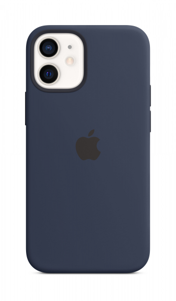 Apple Silikon Case iPhone 12 mini mit MagSafe dunkelmarine